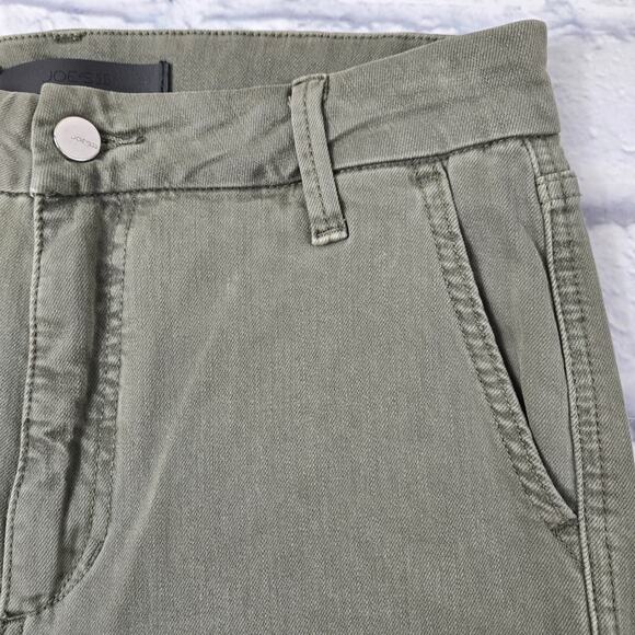 Joe's Women's Jeans Straight High Rise Light Olive Green Raw Hem size 27 - Picture 6 of 16